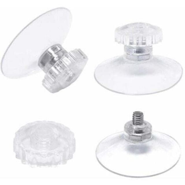 Set Mit 30 Saugnäpfen Mit Gewinde Und Rändelmuttern, Ø 45 Mm, Transparent, Für Auto, Camping, Fenster-sonnenschutz - Kzq
