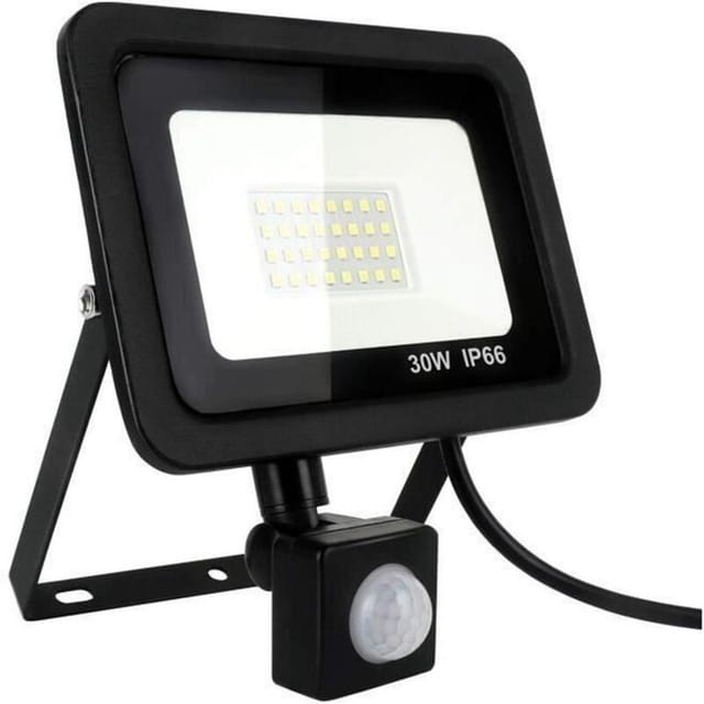 30-w-led-außenstrahler Mit Bewegungsmelder, 6000 K Sicherheitsbeleuchtung Für Garten Und Garage – Kzq