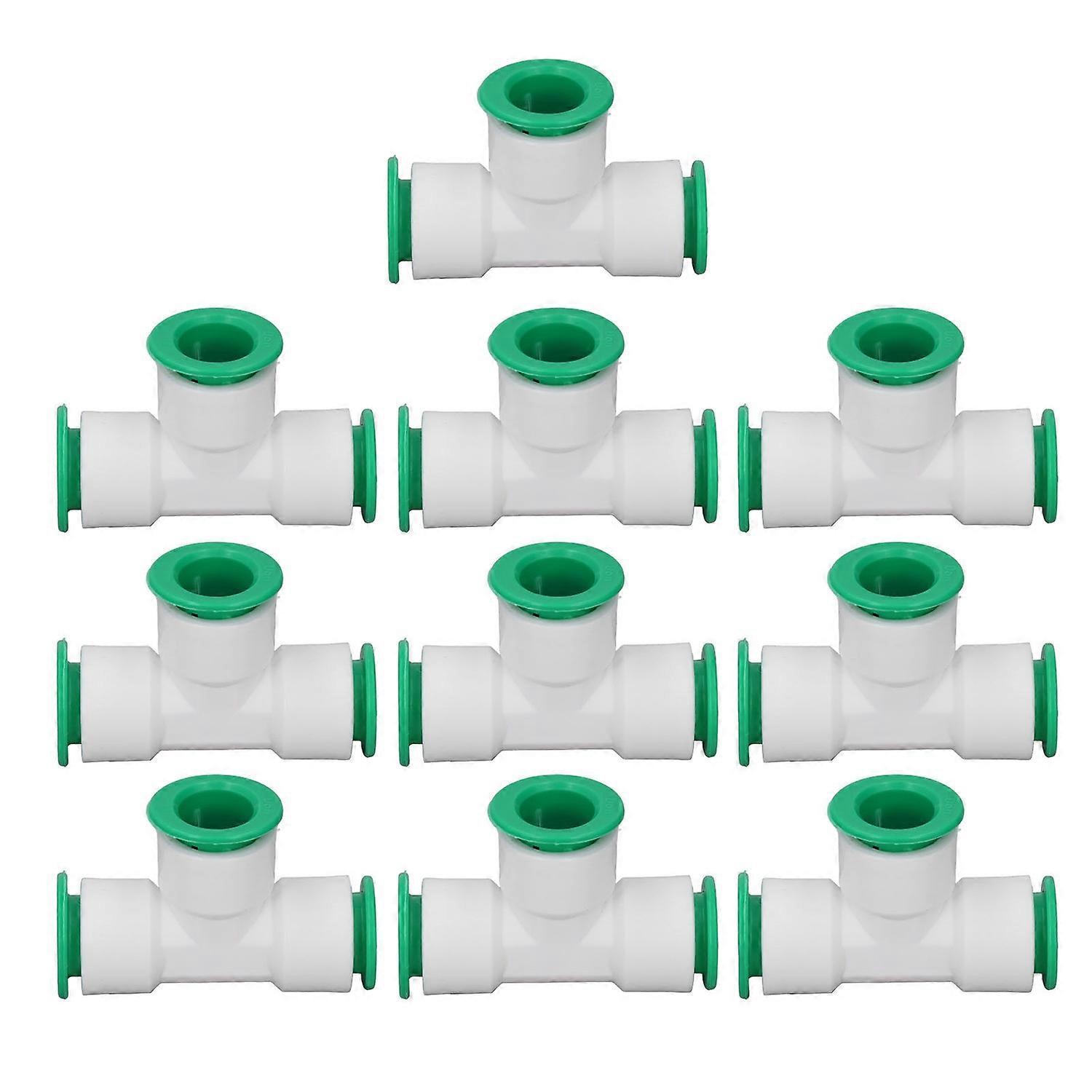 10 Stück T-stück-verbinder, 3-wege-schnellkupplung, Push-wasserrohradapter, Schlauchverbinder Für Bewässerung, 20 Mm /