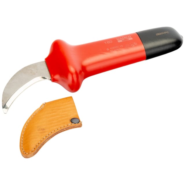 Bahco Nach Vde Isoliertes Abgewinkeltes Messer, 50 Mm, Gebogene Klinge