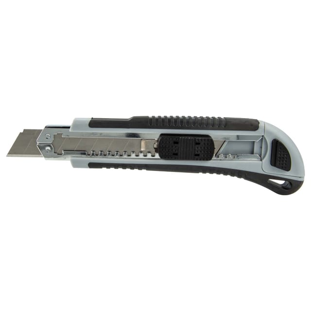 Masterproof Professional - Profi Cuttermesser 18 Mm, Mit Rastervorschub Auto-stopp Und Magazin M. 3 Klingen