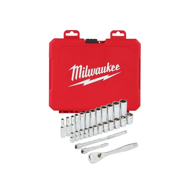 Milwaukee Ratschen- Und Steckschlüsseleinsatz Set 1/4 Metrisch 28-teilig