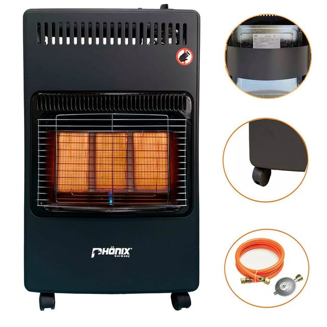 Phönix Germany - Phönix Keramik Gasheizung 4,2kw Heizstrahler Gasheizofen Ods Faltbar