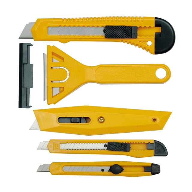 Universal Messersatz 5-tlg. Cuttermesser Teppichmesser Farbschaber - Stabilo