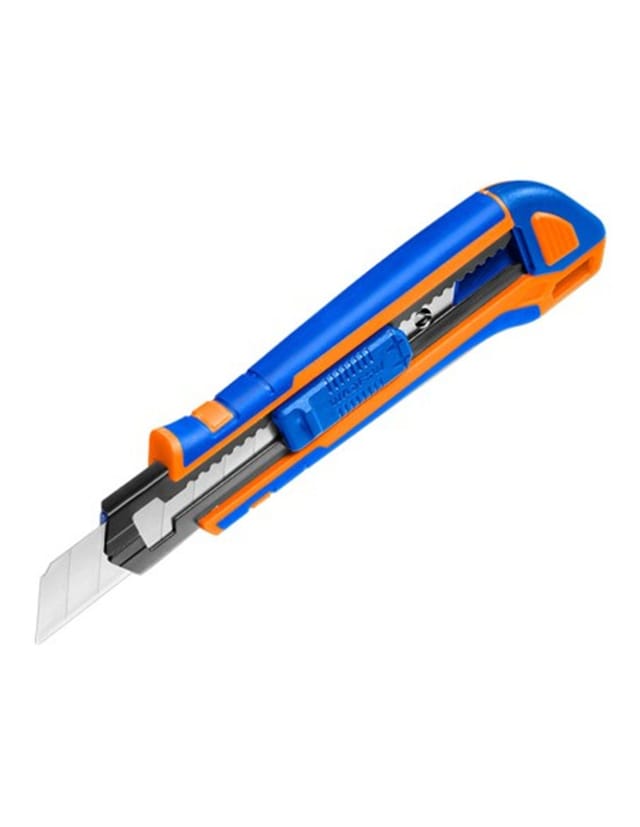 Wadfow 18 Mm X 100 Mm Einziehbarer Cutter Mit 3 Sk5-klingen Und Ergonomischem Design