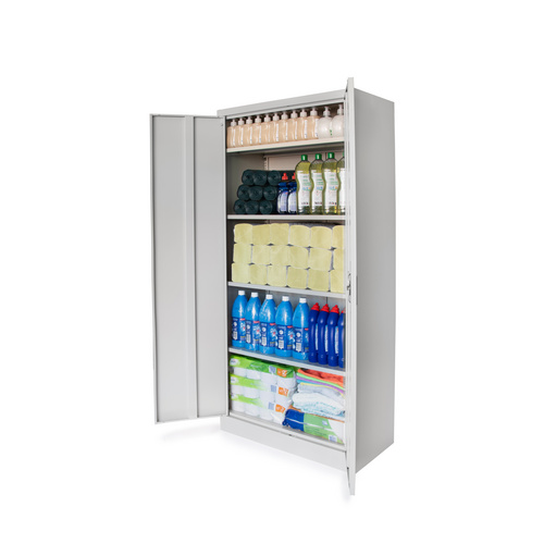 rikta Metallschrank, (BxHxT): 80 x 168 x 40 cm, 4 Einlegeböden - grau