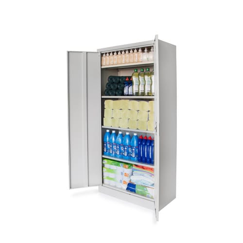 rikta Metallschrank, (BxHxT): 80 x 168 x 40 cm, 4 Einlegeböden - grau