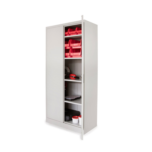 rikta Metallschrank, (BxHxT): 80 x 168 x 40 cm, 4 Einlegeböden - grau Bild 4