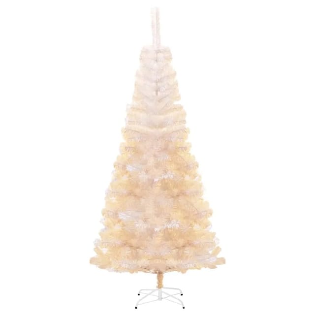 vidaXL Künstlicher Weihnachtsbaum Schillernde Spitzen Weiß 180 cm PVC
