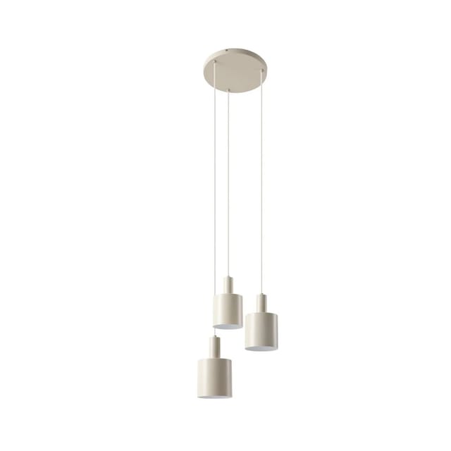 Lindby Pendelleuchte Ovelia 10019910 Modern in Creme aus Metall 3-flammig E27 Küchenleuchte