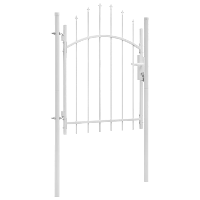 vidaXL Gartentor Stahl 1x1,75 m Weiß 143064