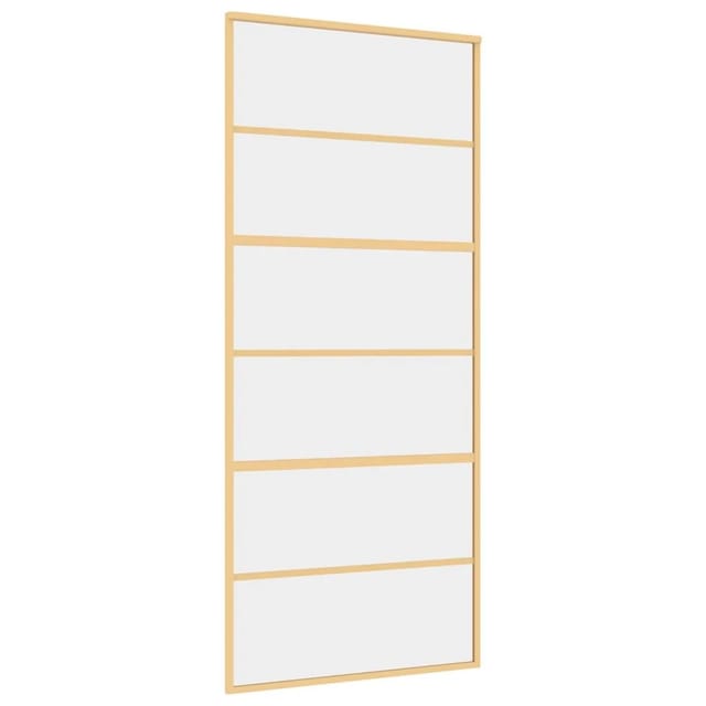vidaXL Schiebetür Golden 90x205 cm ESG-Klarglas und Aluminium 155161