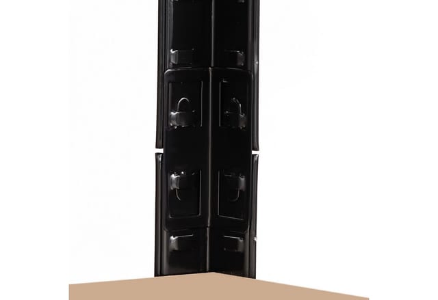 SCHULTE Regalwelt Schwerlast-Steckregal mit 4 Böden à 150 kg Traglast, schwarz 180 x 90 x 35 cm