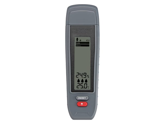 Feuchtigkeitsmessgerät für Holz und Baumaterialien, inkl. 2x Batterien