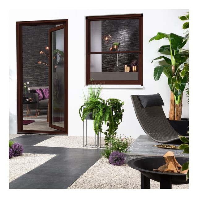 Alu-Fensterrollo Bausatz "SMART" 130x160 cm in Braun