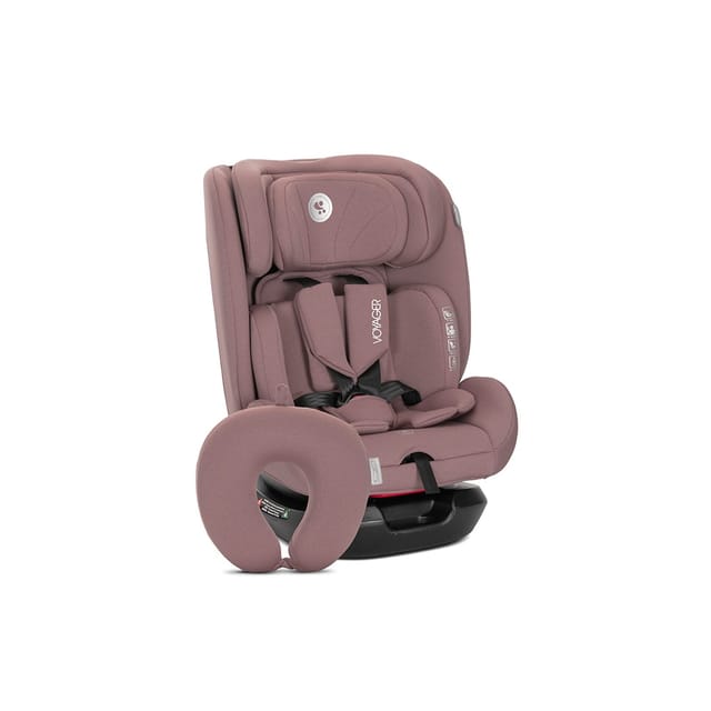 Lorelli Kindersitz Voyager i-Size (40-150 cm) Nackenkissen, Kopfstütze, Gurt pink