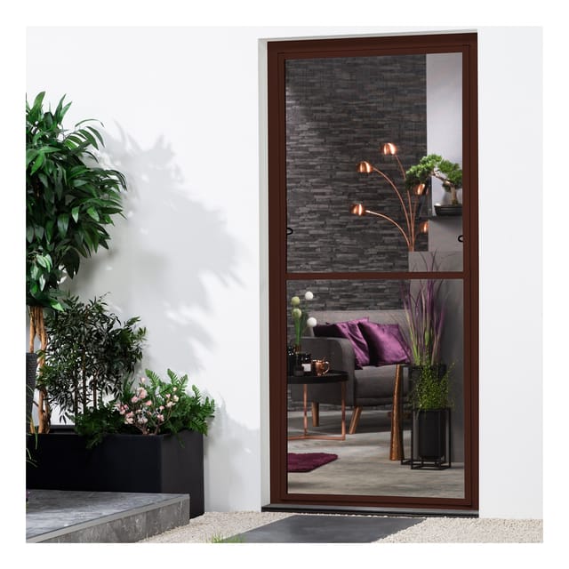 Alu-Fensterbausatz "MASTER SLIM XL" 130x220 cm in Braun
