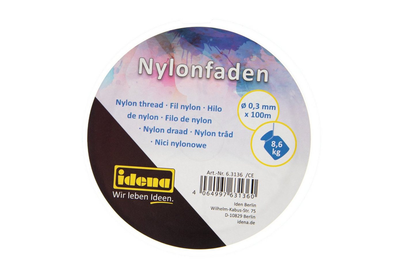 Idena Fadenspule Idena 63136 - Transparenter Nylon-Faden auf Spule, unsichtbare Nylon-S Bild 3