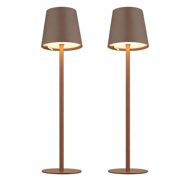 GLOBO LIGHTING LED Außen-Tischleuchte, LED-Leuchtmittel fest verbaut, Warmweiß, 2er Set Tischlampe Innen Außen dimmbar LED Tischleuchte Akku USB Kabel