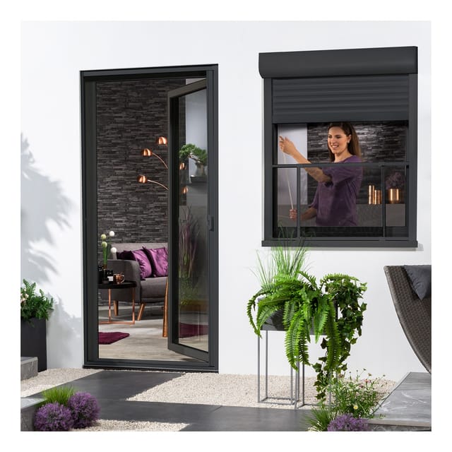 Alu-Schiebefenster "COMFY SLIDE XL", 75x100 cm in Anthrazit