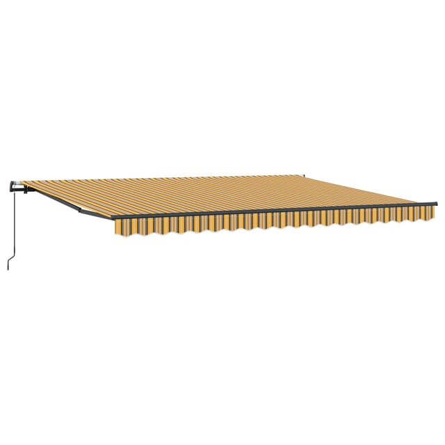 Einziehbare Markise Mehrfarbig 450 X 350 Cm Polyester Und Stahl Vidaxl