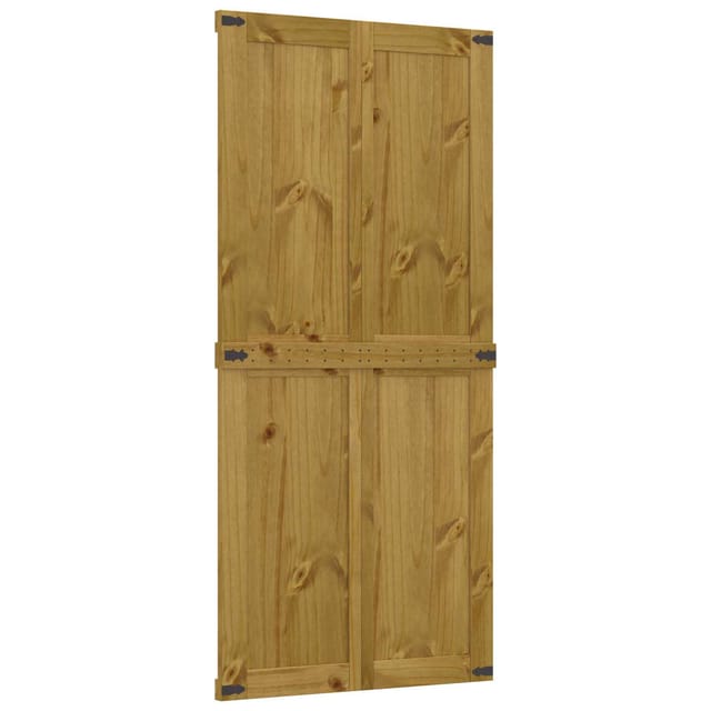 Vidaxl Barn Door Corona Honey Brown 90 X 210 Cm Solid Pine Wood