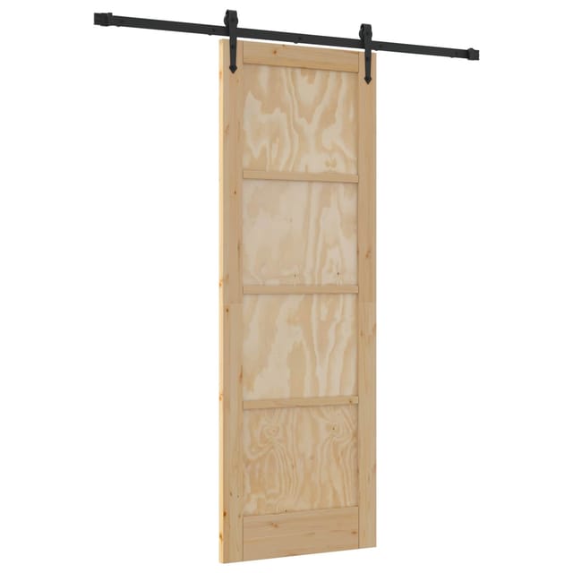 Vidaxl Sliding Door Orkdal Natural And Black 73.5 X 211 Cm