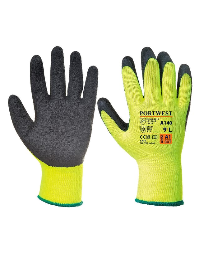 Wärmehandschuh Mit Latex-beschichtung Farbe: Schwarz Größe Xxl - Portwest