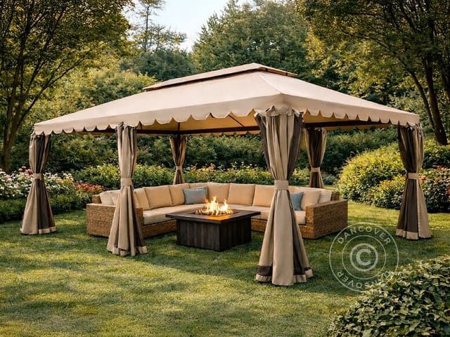 Pavillon Osiris 4x6m, Dunkelbeige - Dancover