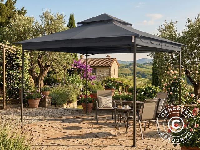 Pavillon Horus, 3x3,7m, Grau - Dancover