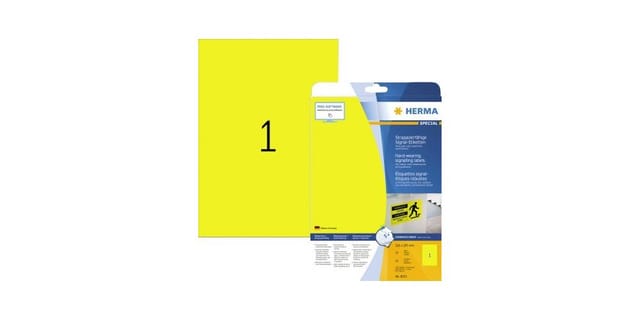 Herma Signal-schilder A4 210x297 Mm Gelb Folie 25 St. (8033)