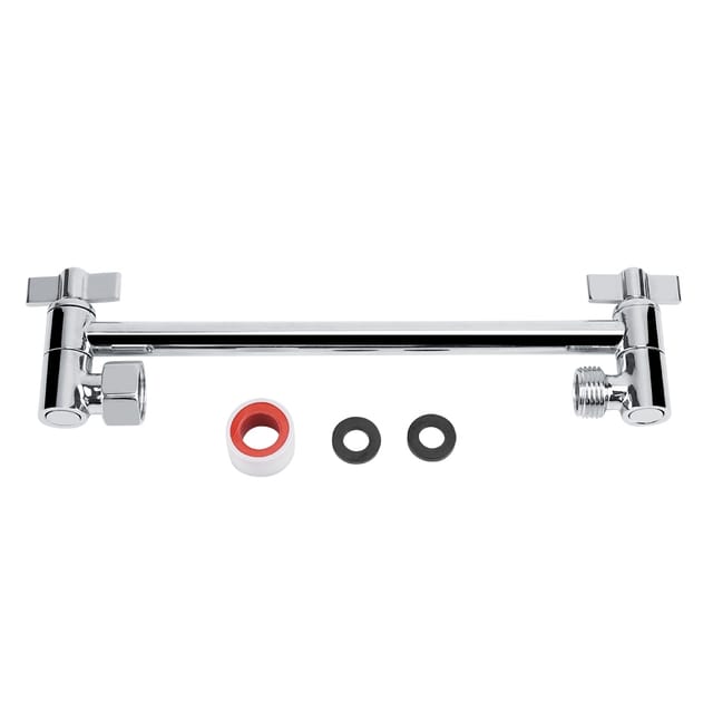 10-zoll-duscharmverlängerung – Messing – Wandmontage – Gebürstetes Nickel – Verstellbar
