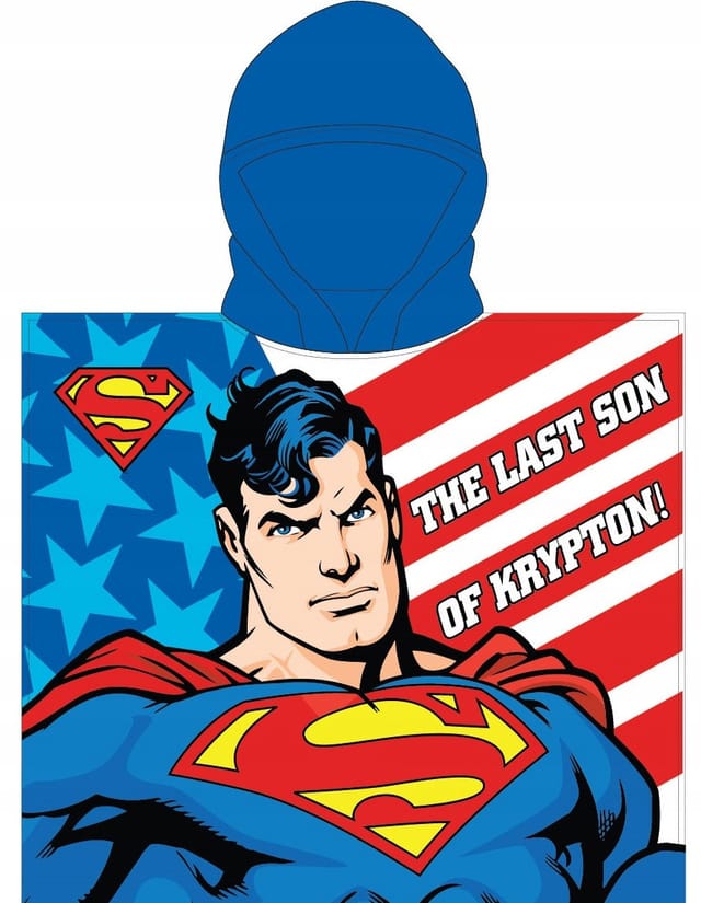 Superman Poncho Kapuzen-badetuch Strand Pool D086b