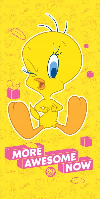 Schnelltrocknendes Handtuch Gross 70x140 Looney Tunes Tweety Beach Pool D085i