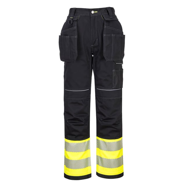 Holster-hose Pw3 Hi-vis Klasse 1 Farbe: Gelb/schwarz Größe 58 - Portwest