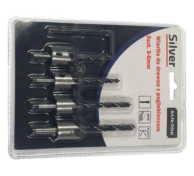 Bohrer Silver S11541 Schnellstahl 5 Stück 3-6 Mm