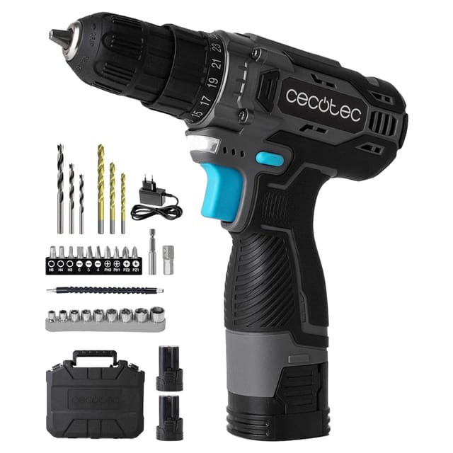 Cecotec Akkuschrauber Mit 2 Akkus 16v Und 2000mah Powerforce 1620 Easy Hand. 2 Geschwindigkeitsstufen Bis 1500 U/min, Drehmom...