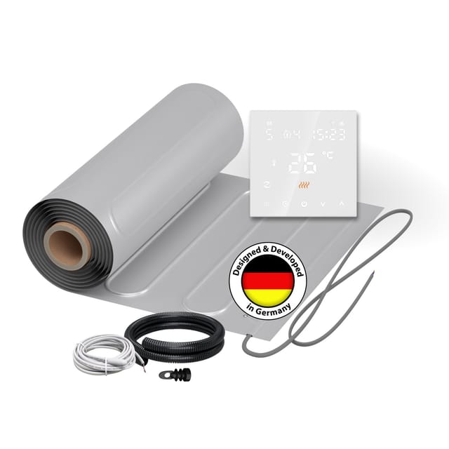 2x Heizmatten Warmon Alu 150 W/m² (12+7 M²) Inkl. Ts 300 Smart Wifi Thermostat Weiß - 19 M²