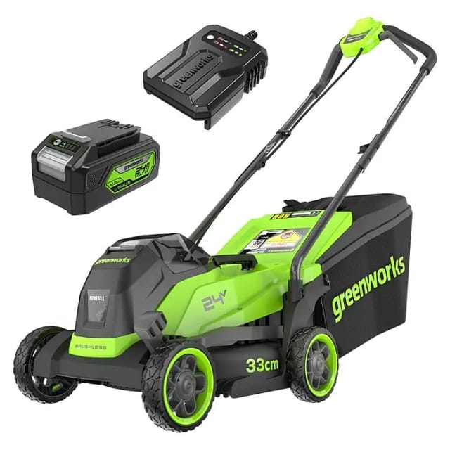 Greenworks Akku-Rasenmäher Gen2 GW 24V BL 4 AH 33 cm (24 V, 1 Akku, 4 Ah, Schnittbreite: 33 mm)