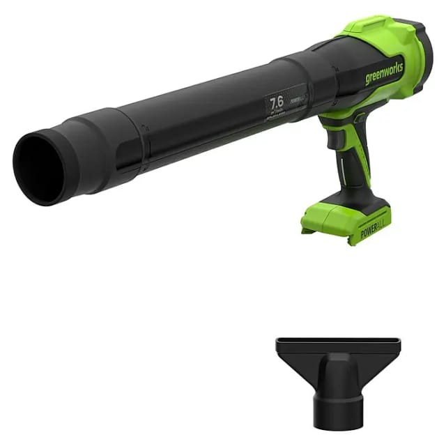 Greenworks Akku-Laubbläser GW 24V BL (24 V, Ohne Akku, Blasgeschwindigkeit: 209 km/h, Blasleistung: 7,6 m³/h)