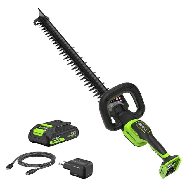 Greenworks Akku-Heckenschere GW 24V BL 61 cm (24 V, Li-Ionen, 1 Akku, Schwertlänge: 61 cm)