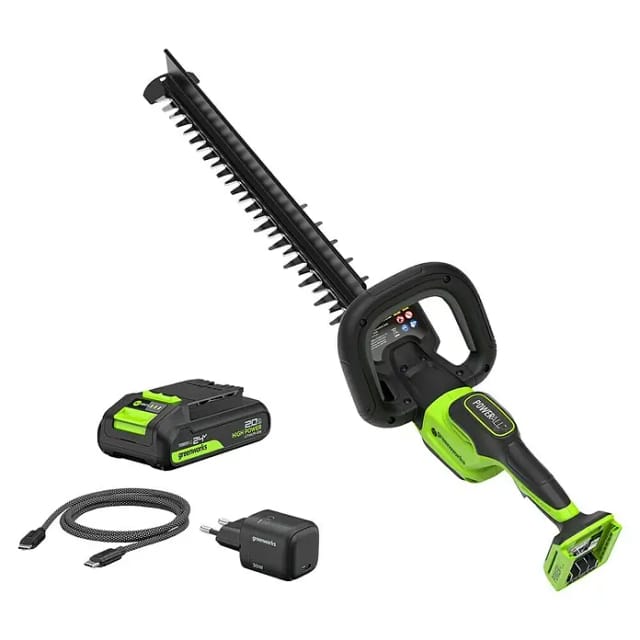 Greenworks Akku-Heckenschere GW 24V 51 cm BL (24 V, Li-Ionen, 1 Akku, Schwertlänge: 51 cm)