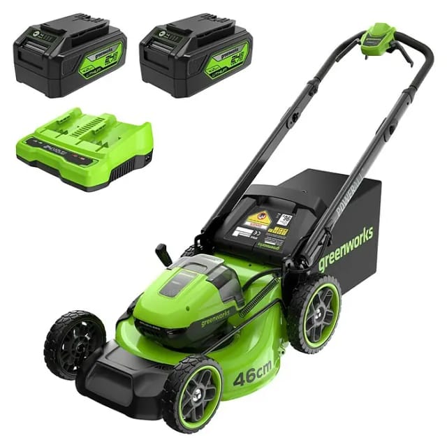 Greenworks Akku-Rasenmäher Gen2 GW 2X24V BL 46 cm (48 V, 2 Akkus, 4 Ah, Schnittbreite: 33 mm)