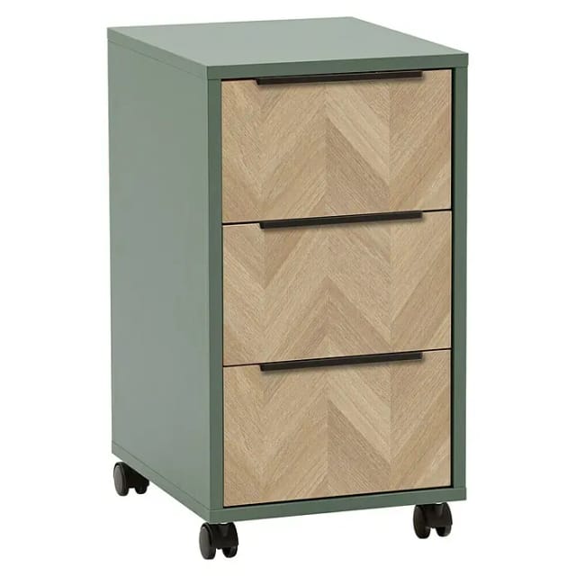 Schildmeyer Piazza Rollcontainer (L x B x H: 39,1 x 32,6 x 59,7 cm, Pistazie, Anzahl Schubladen: 3 Stk.)