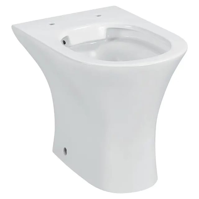Sanicomfort Rekia Stand-WC (Spülrandlos, Ohne Spezialglasur, Spülform: Tief, WC Abgang: Waagerecht, Weiß)