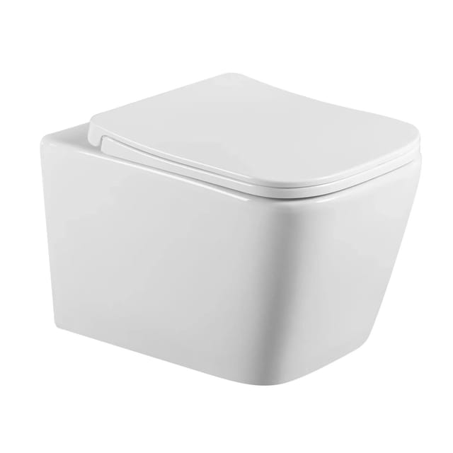 Glasdeals Wand-WC Spülrandlos inkl. SoftClose Sitz – 6053
