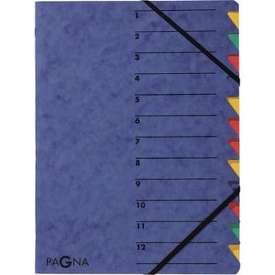 Ordnungsmappe EASY 24131-02 DIN A4 12 Fächer Pressspan blau