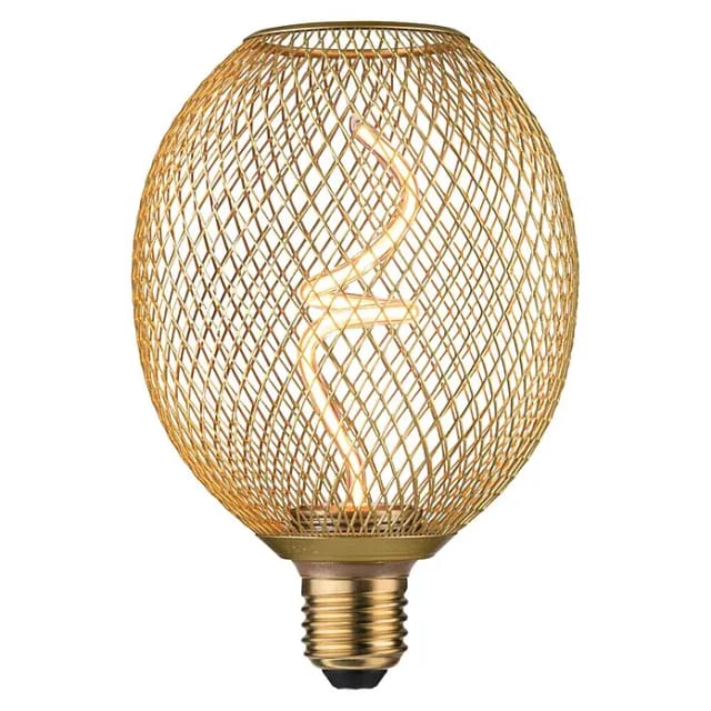 Paulmann LED-Leuchtmittel Metallic Glow Standard 230V LED Globe dimmbar Messing, E27, 1 St.