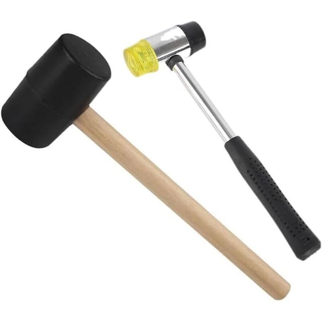 Mehrzweck-gummihämmer – 2er-set – Ideal Für Schreinerarbeiten, Bodenverlegung, Heimwerkerprojekte Und Camping
