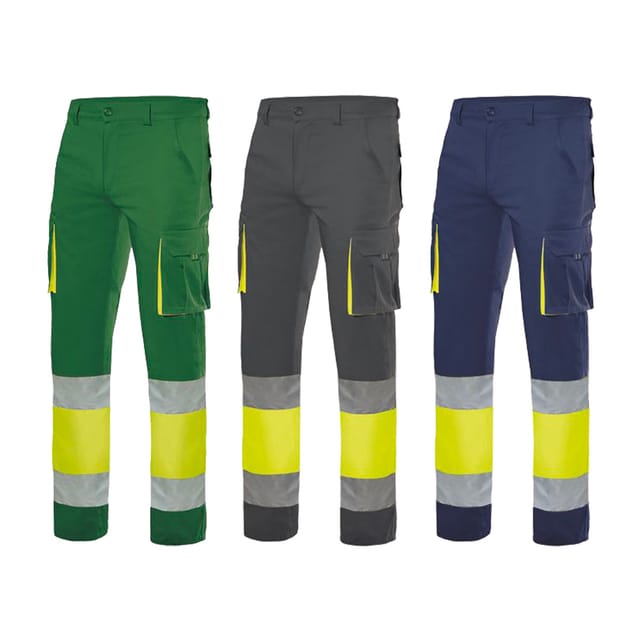 303007 Warnschutz-arbeitshose - Xl - Grau / Gelb - Velilla